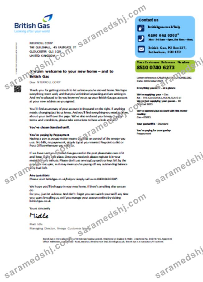 British Gas utility business bill, SCR1